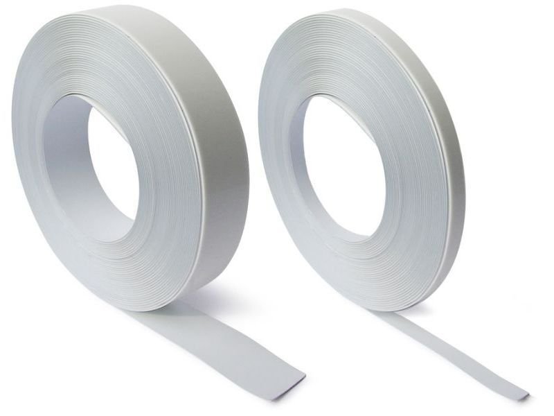 Stahlband weiß selbstklebend 1,5mm x 35mm x 25m - Rolle - mit Schaumstoffkleber